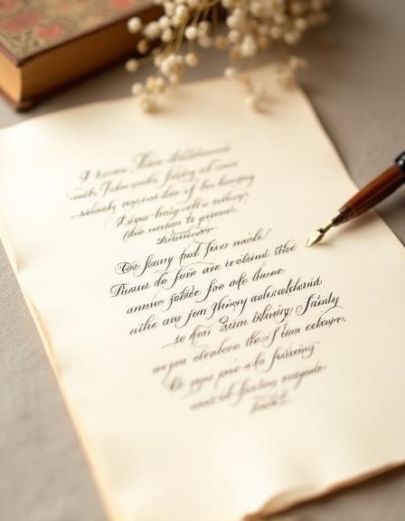 A classic poem beautifully rendered in calligraphic script.